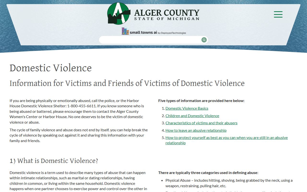 Alger County criminal court records domestic violence cases