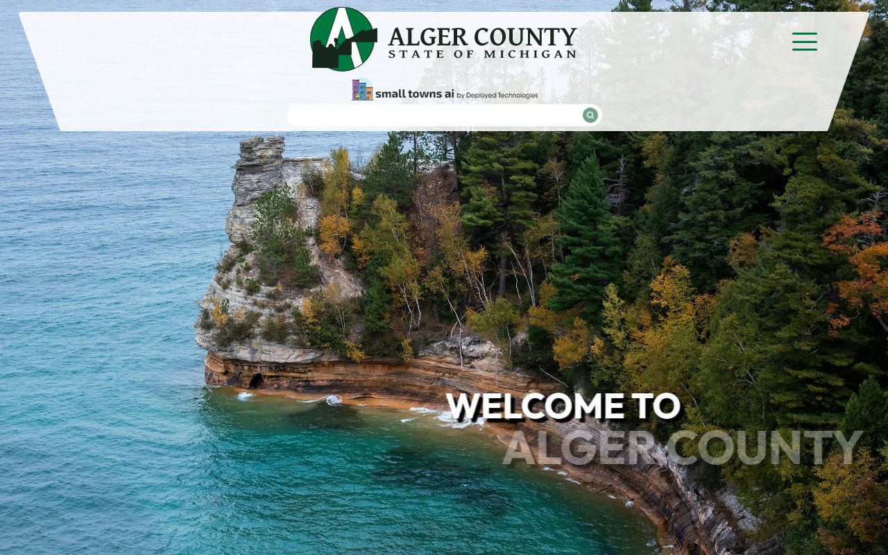 Alger County court records access from the county government home page